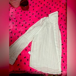 White Button Down Tee 🤍